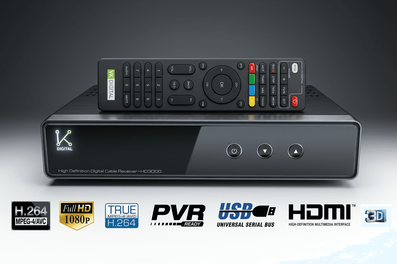 VK Digital HD Set-top Box with Remote